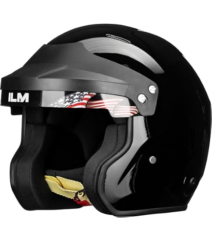 Conquer Snell SA2025 Approved Open Face Auto Racing Race Car Helmet - Adult | Men | Women | Youth