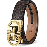 ITIEZY Ratchet Belts for Men - Leather Click Belt for Casual Dress 1 3/8", Mens Adjustable Belt Trim to Fit