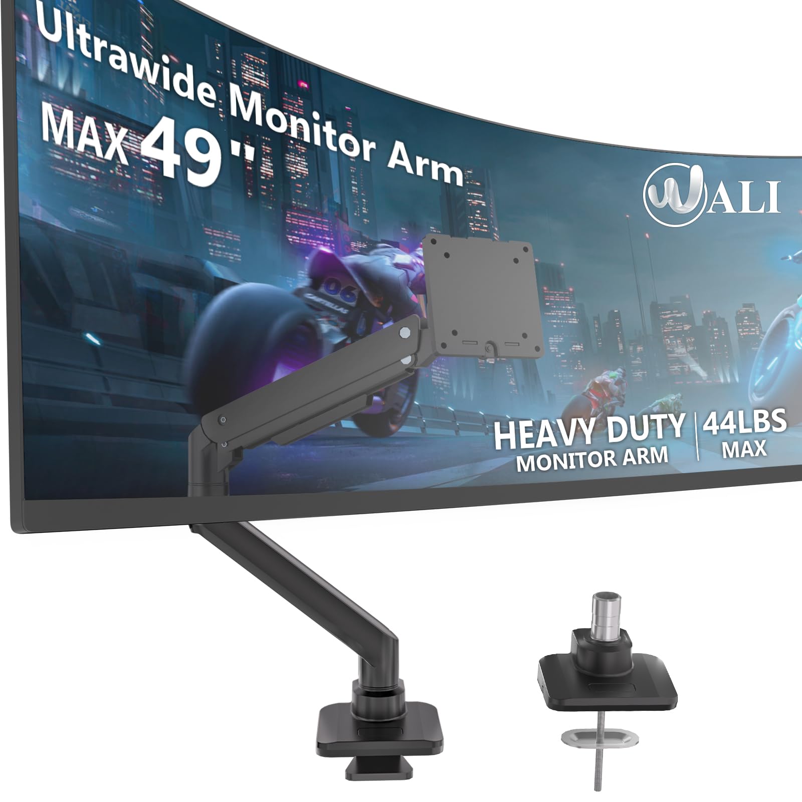 Mua WALI Ultrawide Monitor Arm for 17 to 49 Inch Heavy Duty Curved ...