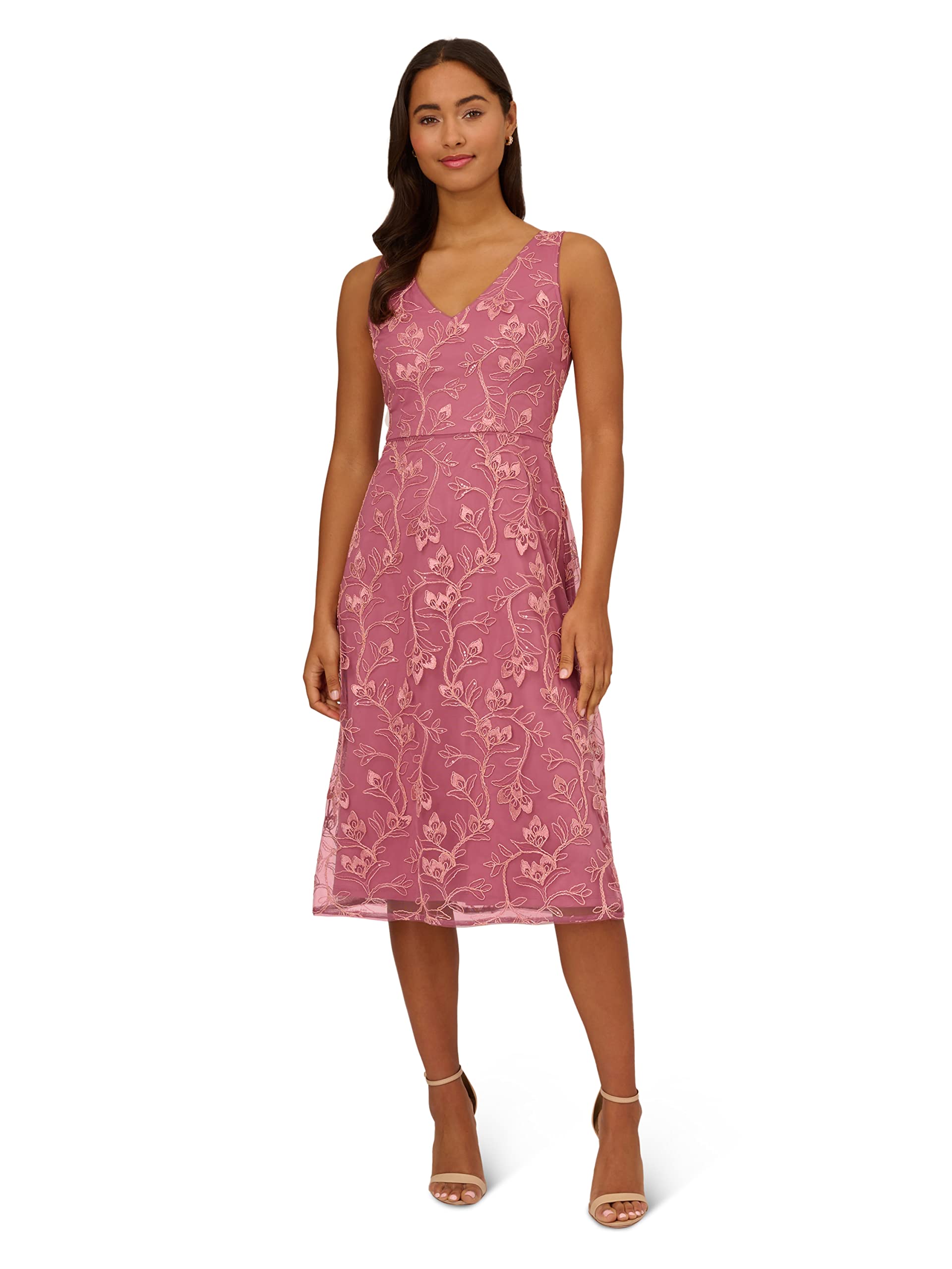 sachin and babi light blue dress NWT! ADRIANNA PAPELL Size 14W embroidered sequin dress main image 1