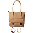 PortoVino Double Pour Vegan Leather Tote Bag with Hidden Insulated Flask Compartment and Dispenser with Spout that Hold 2 separate Bottles Of Wine! Perfect for Traveling, Concerts, Bachelorette Party!