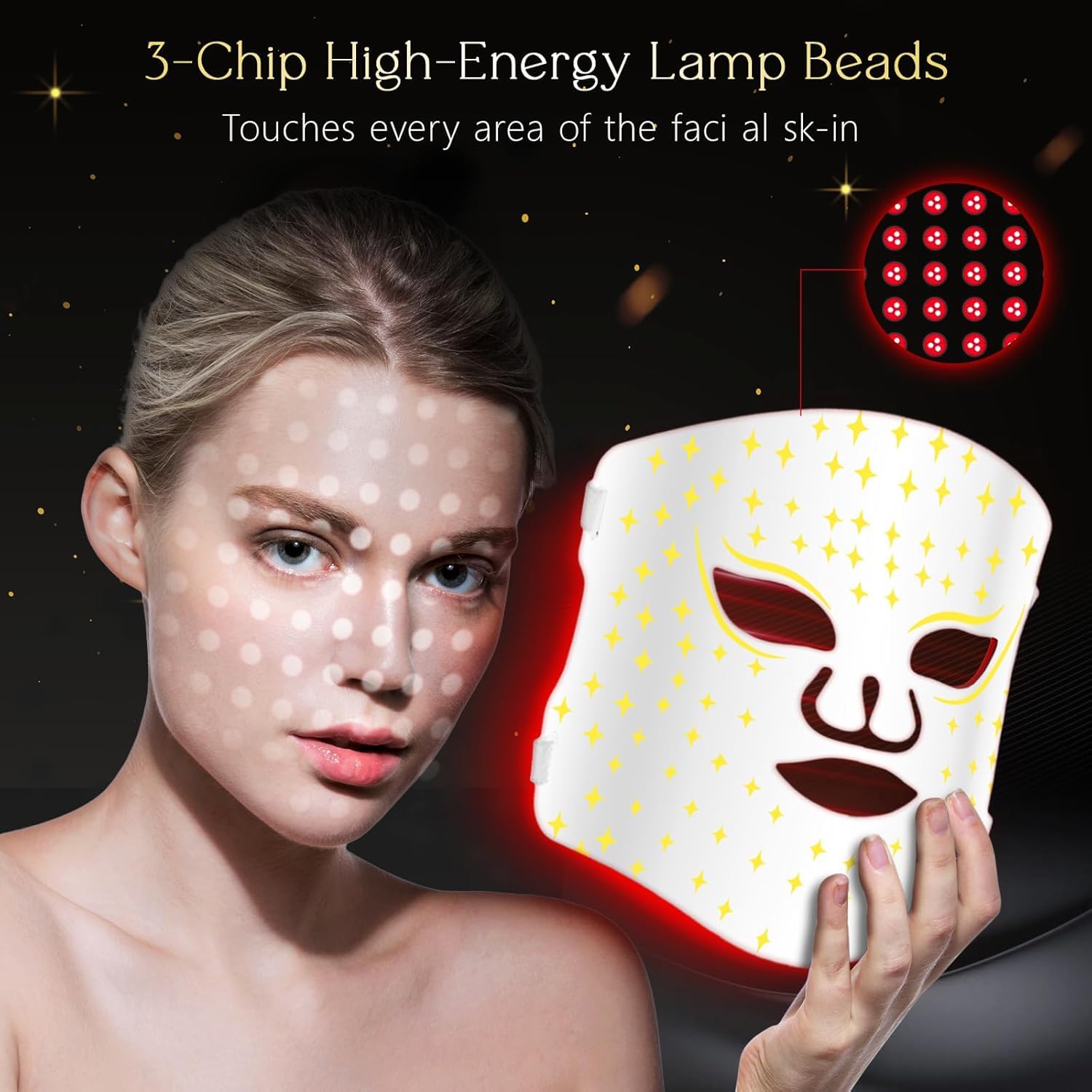 Red Light for Face, 7 Colors LED Face Light