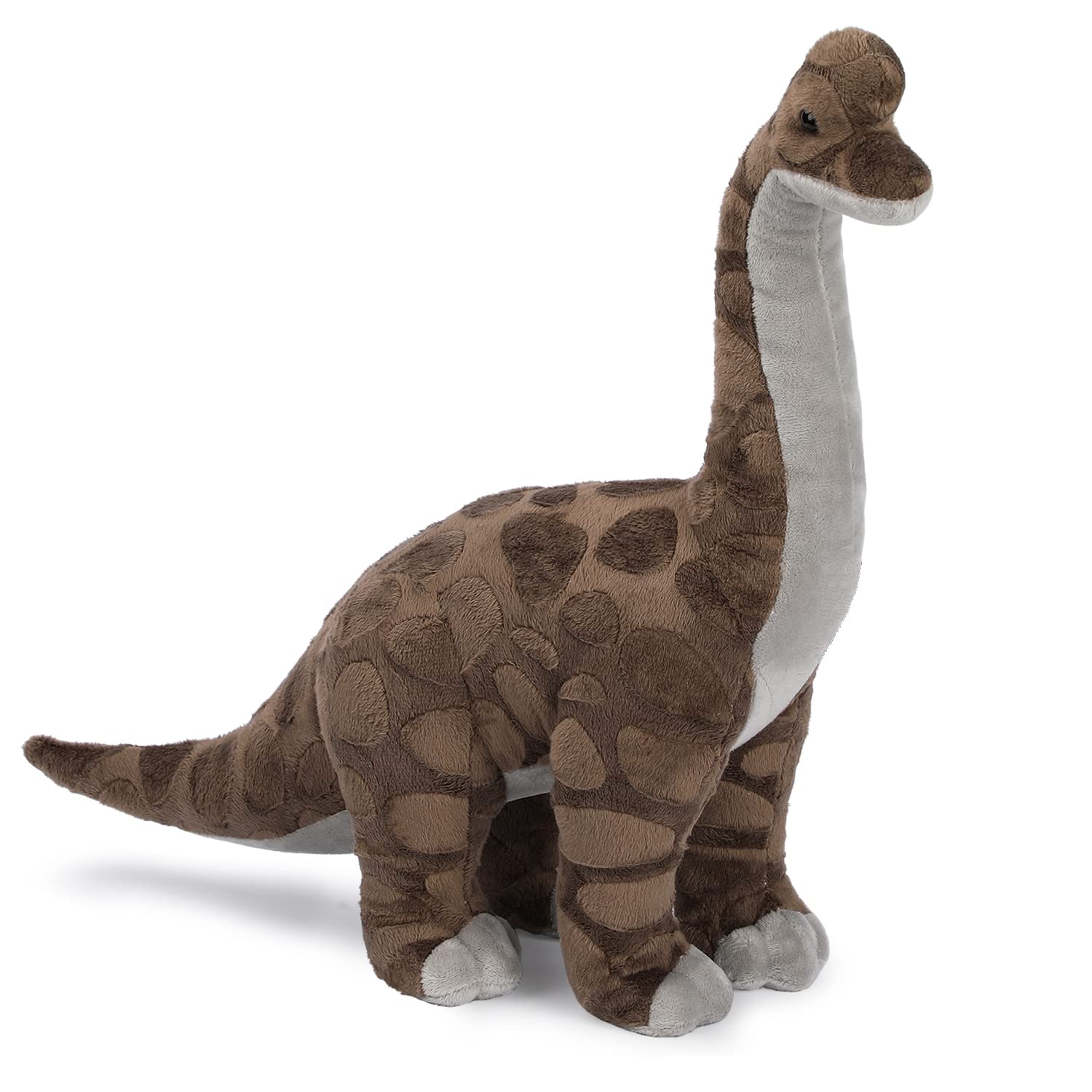 Dinosaur Plush Toy, Brachiosaurus Stuffed Animal Throw Plushie Pillow Doll, Soft Grey Fluffy Friend Hugging Cushion - Present for Every Age & Occasion