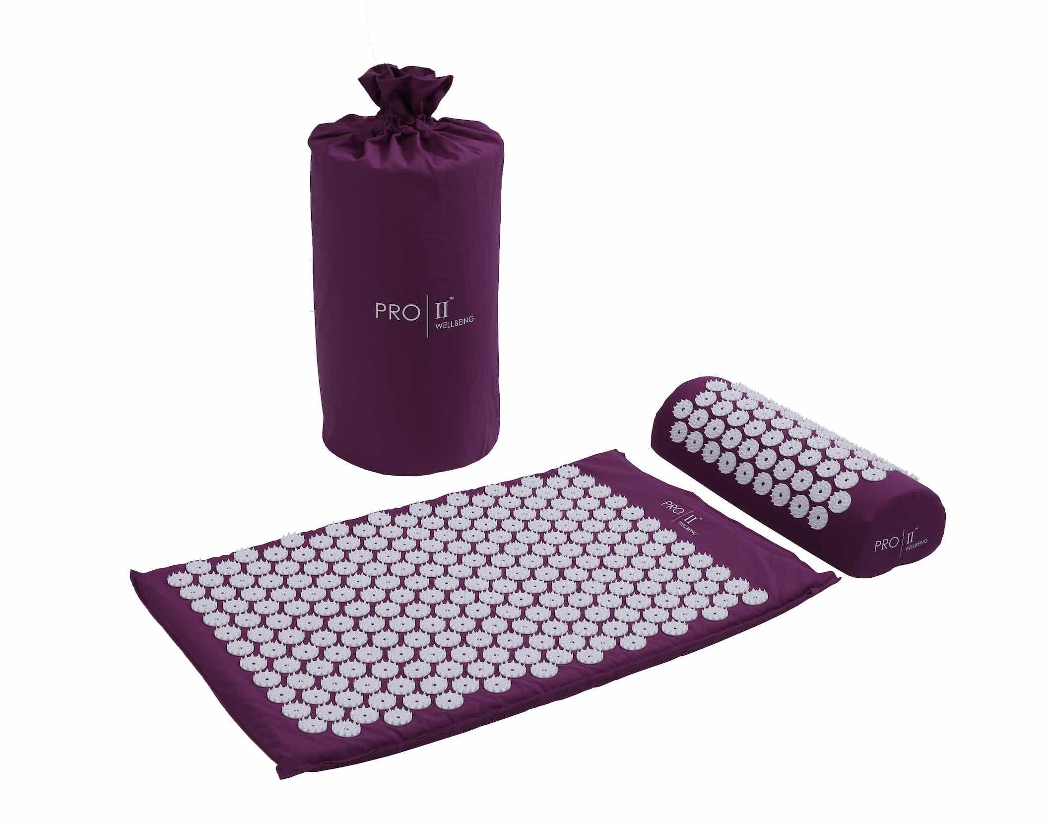 PRO 11 WELLBEING Acupressure Mat and Pillow Set with Carry Bag