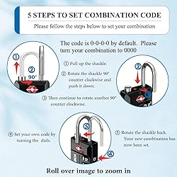 TSA Approved Travel Luggage Locks, Open Alert