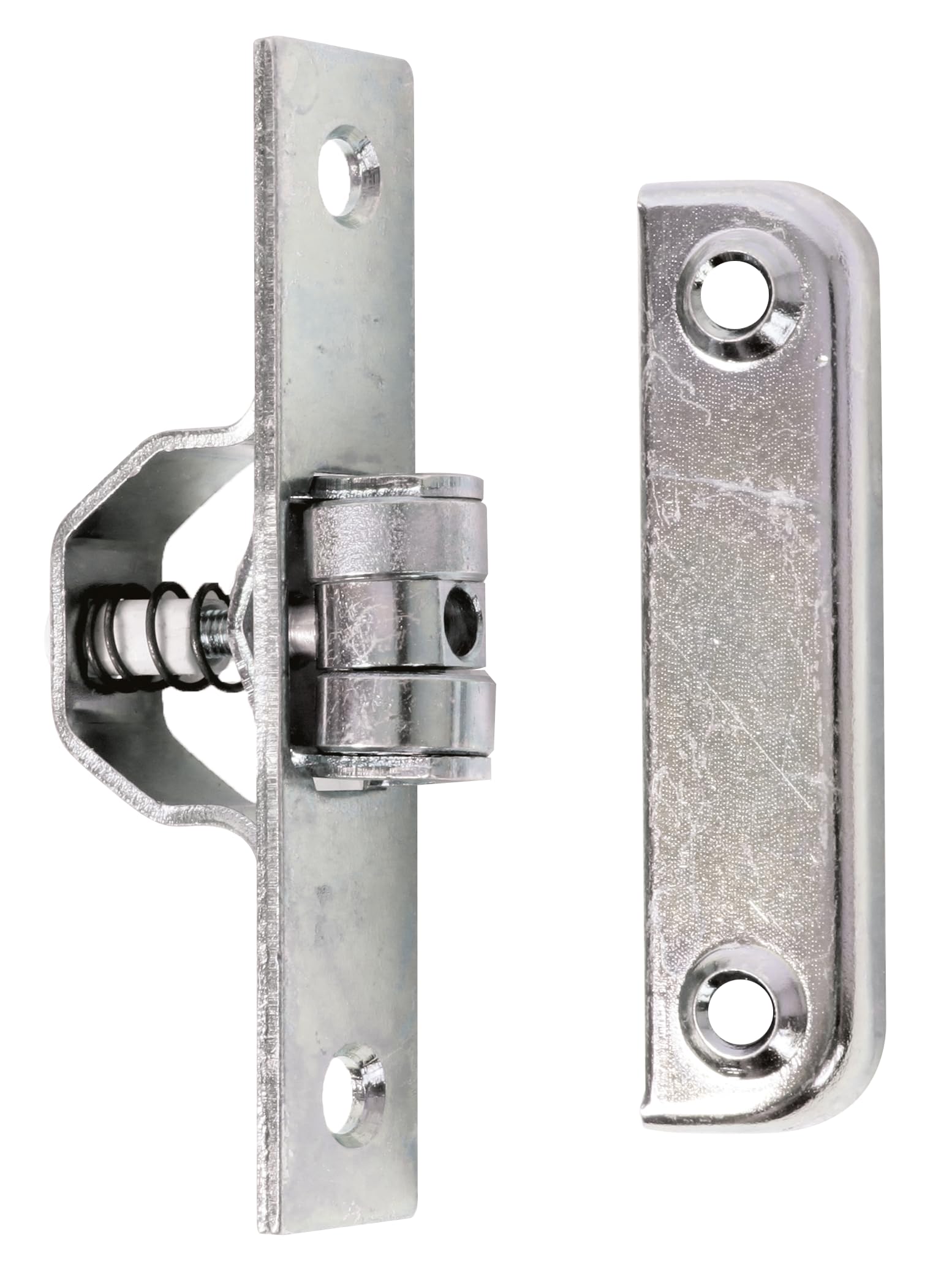 Gah-Alberts 411695 Roll Latch for Swing Gates Galvanised Raw Steel Panel 18 x 90 mm in Self-Service Packaging