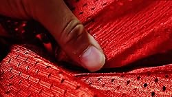 Pico Textiles 1 Yard – Red Polyester Football