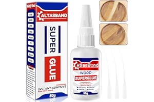 ATLASBOND Wood Glue, Best Clear Super Glue for Furniture, Woodworking and Crafts, Heavy Duty, Industrial Strength, Lasting Adhesive, Fast Drying, Seamless Repair, Waterproof, Temperature Resistant