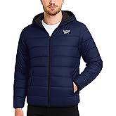 Reebok Mens Puffer Jacket - Lightweight Quilted Glacier Shield Plus Size Puffer Jackets for Men - Insulated Mens Winter Coats
