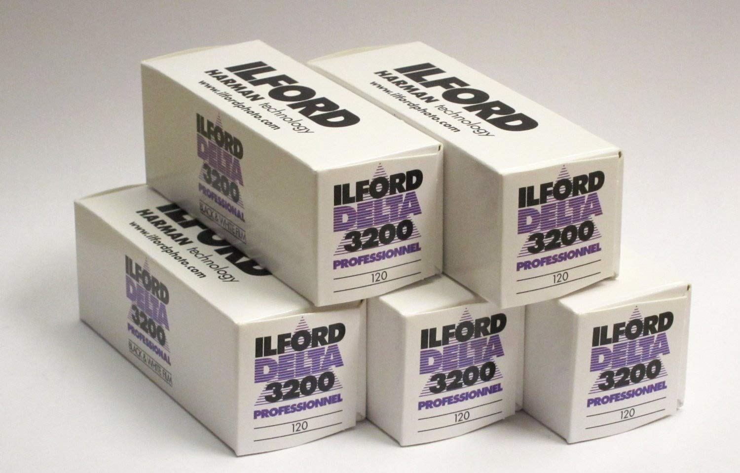Ilford Delta 3200 Black and White 120 Roll Film 5 pack
