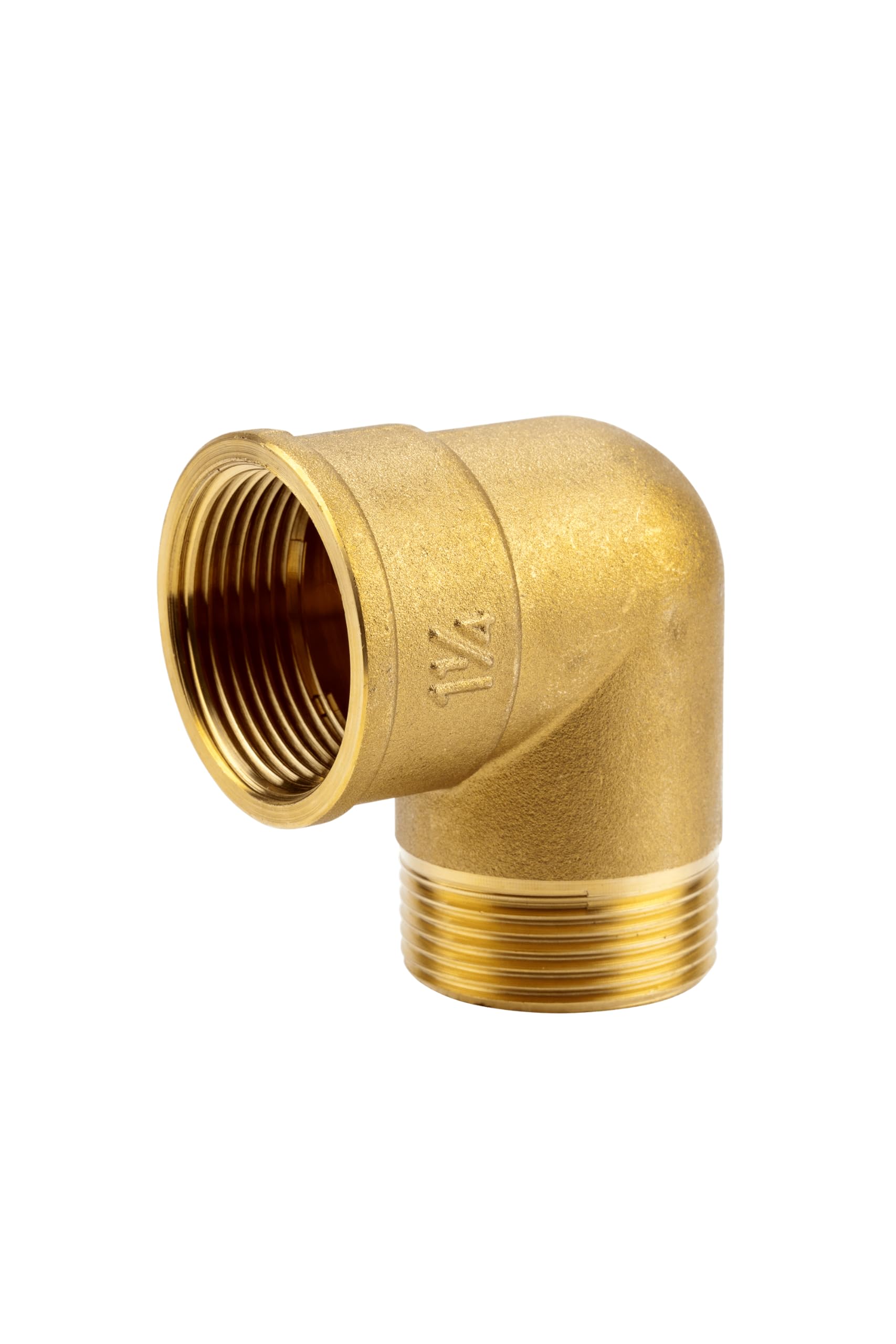 GARDENA Brass angle with internal and external Threads: Elbow with 42 mm (1 1/4 ") - Thread, For changing The direction Of Pipes / Hoses (7285-20)