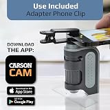 Carson MM-350 MicroBrite Pro Smartphone Microscope 60x-120x LED Clip On view 2