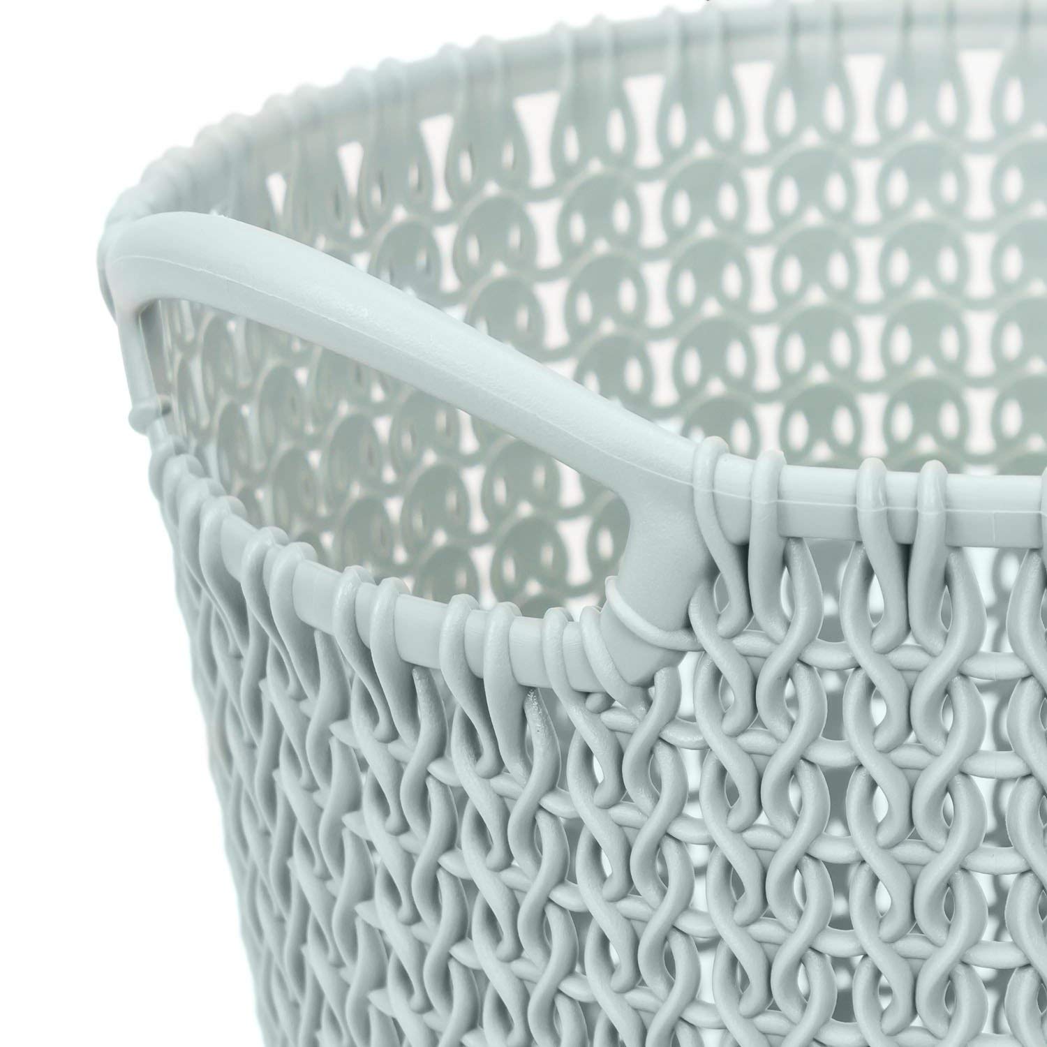 Curver Paper Bin Knit 23, 1x23, 9x27, 2cm in Blue, 23.1 x 23.9 x 27.2 cm - Image 5