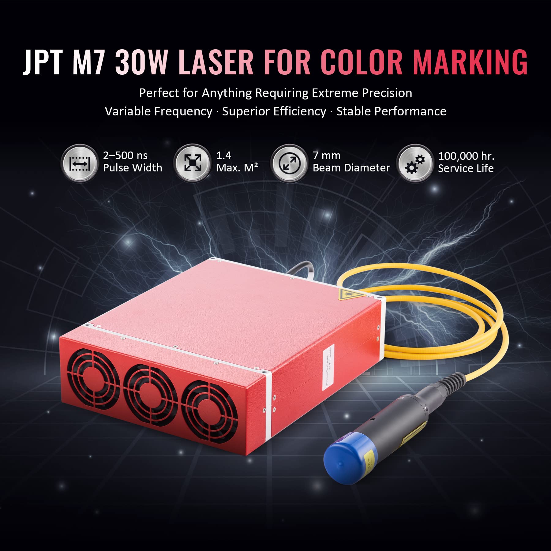 OMTech 30W Fiber Laser Marking Machine, LightBurn - image 3