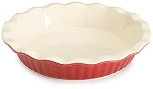 Good Cook 600292680302 BRADSHAW INTERNATIONAL 04412 9" RED Ceram Pie Plate