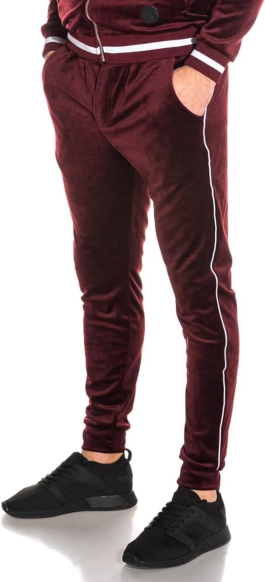 Project X Pantalon Jogging Bordeaux Velvet A Liseres Homme Couleur Rouge Taille Xl Amazon Fr Vetements Et Accessoires
