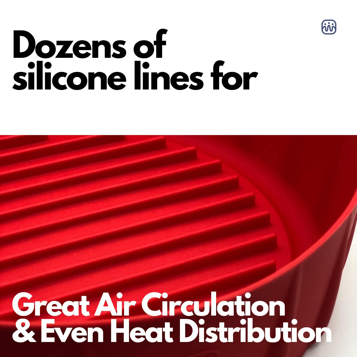 WaveLu - Olla de silicona para freír aire - Contenedor seguro para ...