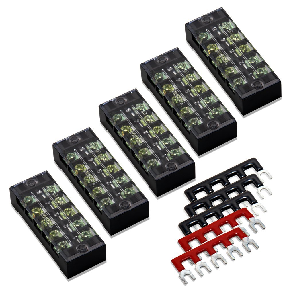 Buy MILAPEAK Terminal Block and Strip 10pcs (5 Sets) 5 Positions Dual