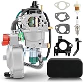 AUTOKAY Dual Fuel Carburetor LPG NG Conversion Kit for Gasoline Generator 4.5-5.5KW GX390 188F Carburetor with Air Filter and Spacer Insulator