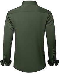 J.VER Men's Dress Shirts Solid Long Sleeve Stretch