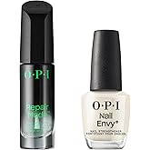 OPI Repair Mode Bond Building Nail Serum, Patented Ulti-Plex Technology ™, Keratin Protein, Clear, 0.3 fl oz + OPI Nail Envy, Strengthening Treatment, Clear, Original, 0.5 fl oz, Vegan Formula
