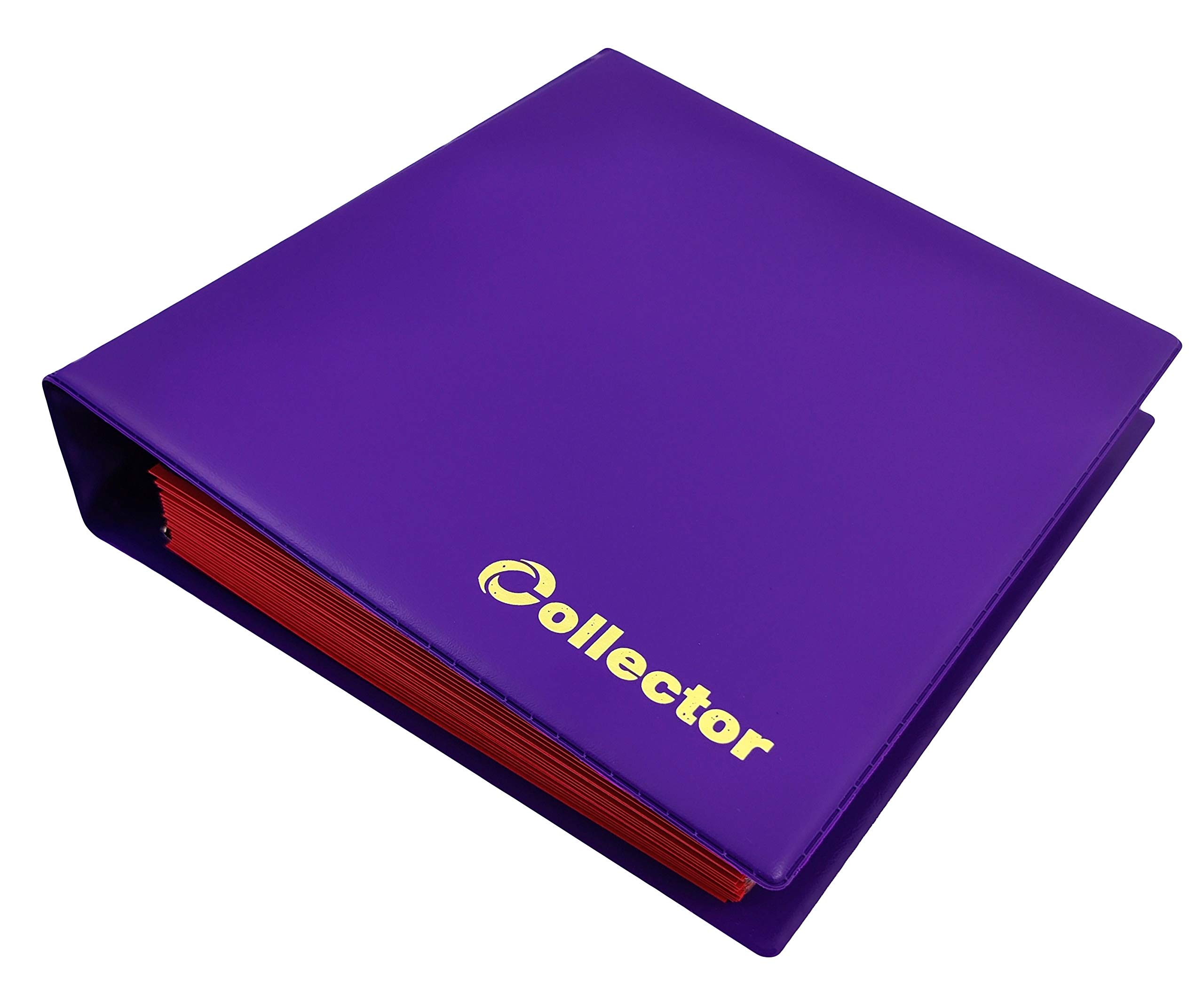 Collector Coin Album for Mix sizes coins from small till large coin - with pages and red dividers + index (Album for 300 coins, Pastel Purple)