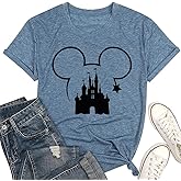 Magical Shirt for Women Magic Kingdom Tshirt Castle Animal Graphic Tee Family Vacation Short Sleeve Summer Casual Tops