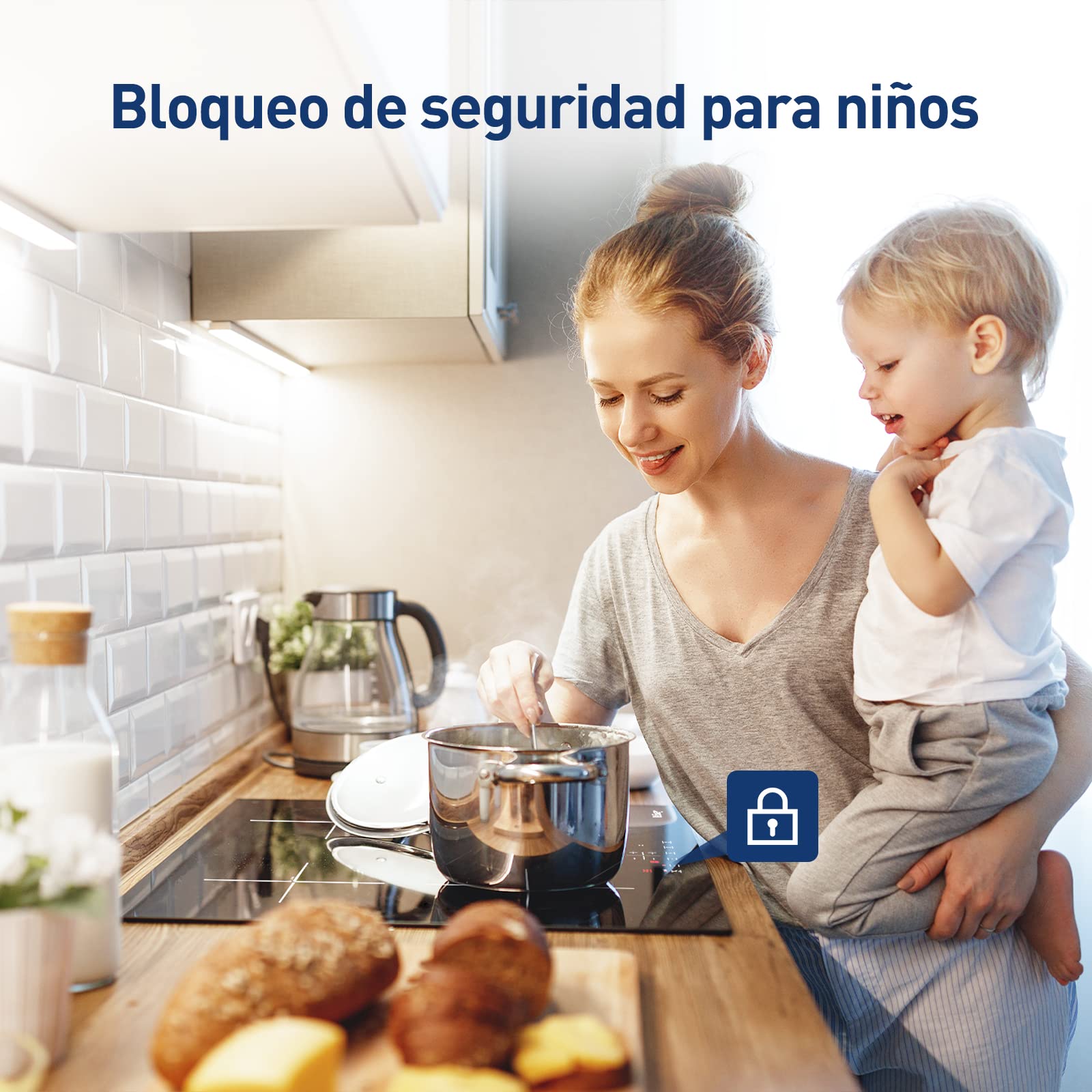 IsEasy Induction Hob with child safety lock activated