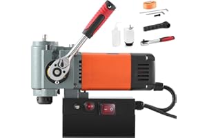 Uargd Magnetic Drill Press, 1300W Compact Low-Profile Drilling Machine, Lightweight Portable Tool with Cooling System and Ove