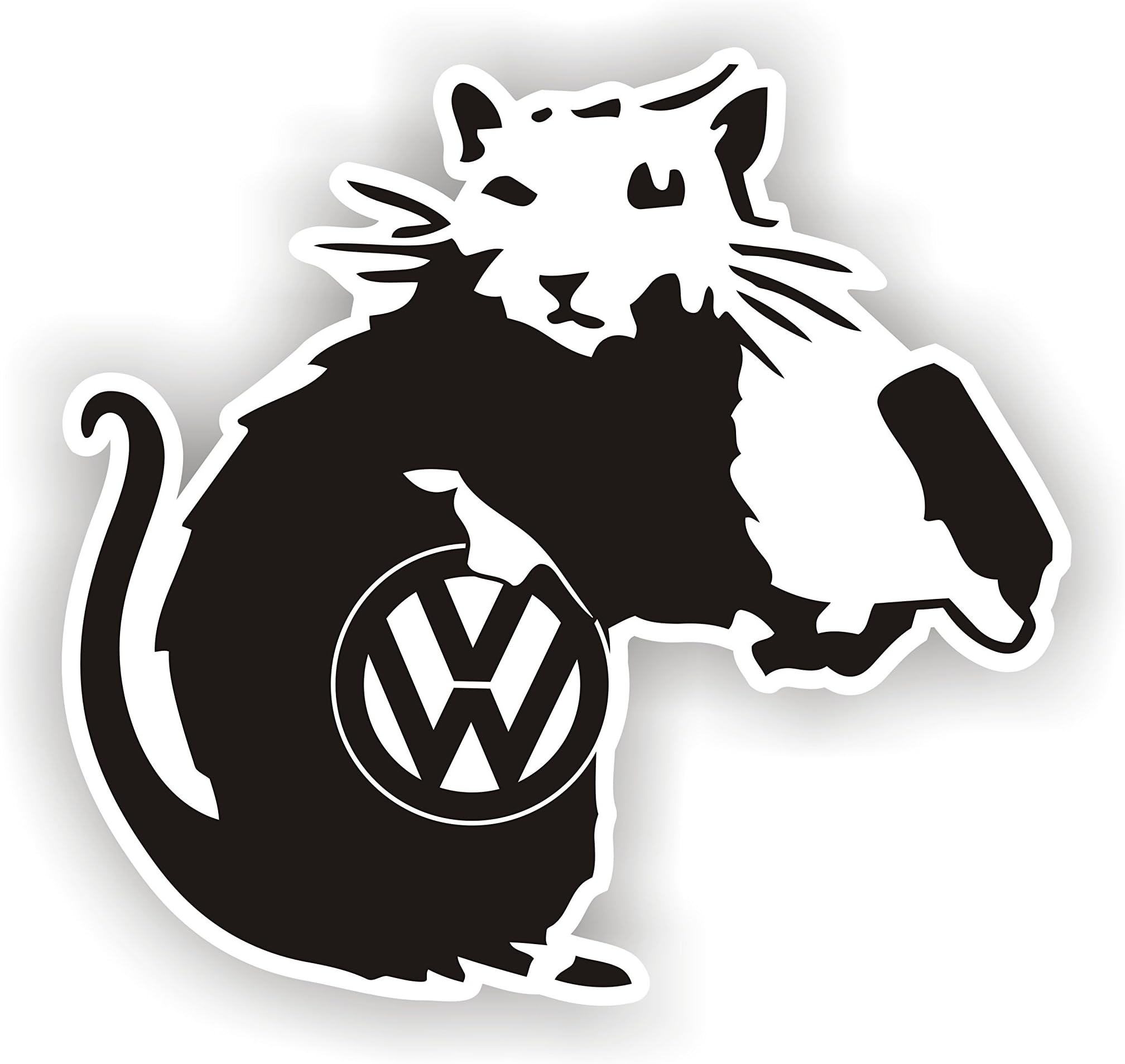 Sea View Stickers VW Banksy Rat Car Van Sticker
