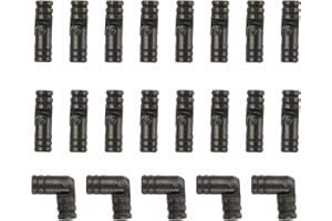 uxcell 20Pcs Invisible Brass Barrel Hinges, 5x17mm, Black, Concealed Hinge for Jewelry Box, Music Boxes, Small Woodworking Pr