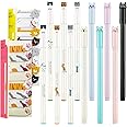 12 Pieces Cute Cat Pens Cats Design Gel Ink Pens Kawaii Writing Pen and 320 Pieces Cute Cat Sticky Notes Page Bookmarks Flags Tab for Cat Lovers Kids Stationery School Office Supplies(Classic Style)