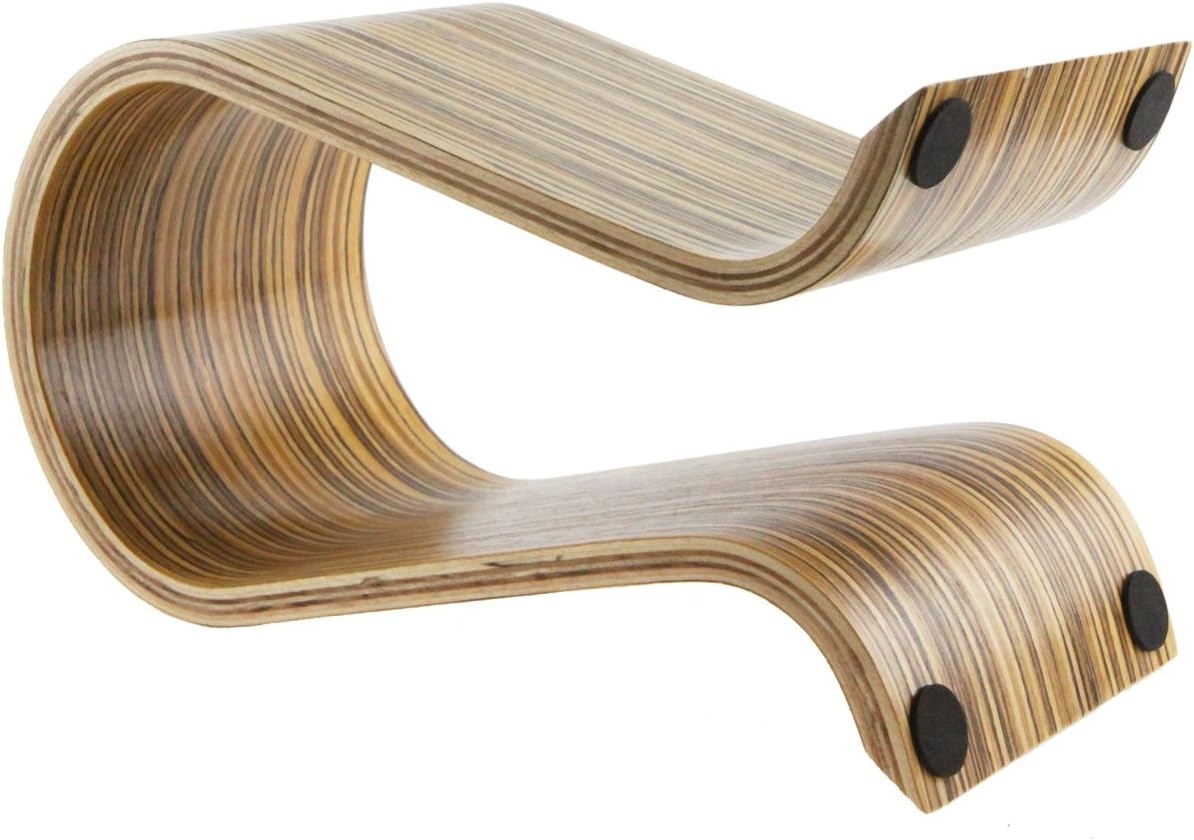 Wooden Wood Omega Headphone Stand, Gaming Headset Display, Headphone Holder Hanger (Zebra Wood) - Image 5