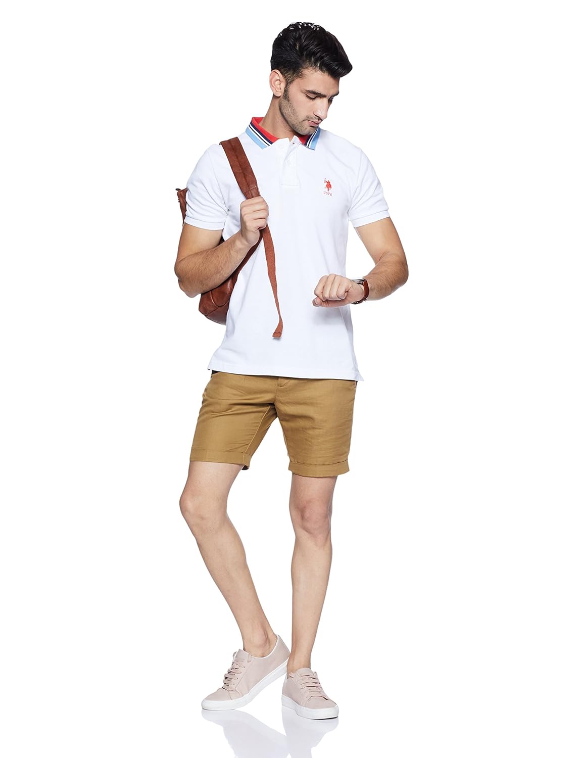 us polo association men's solid regular fit polo