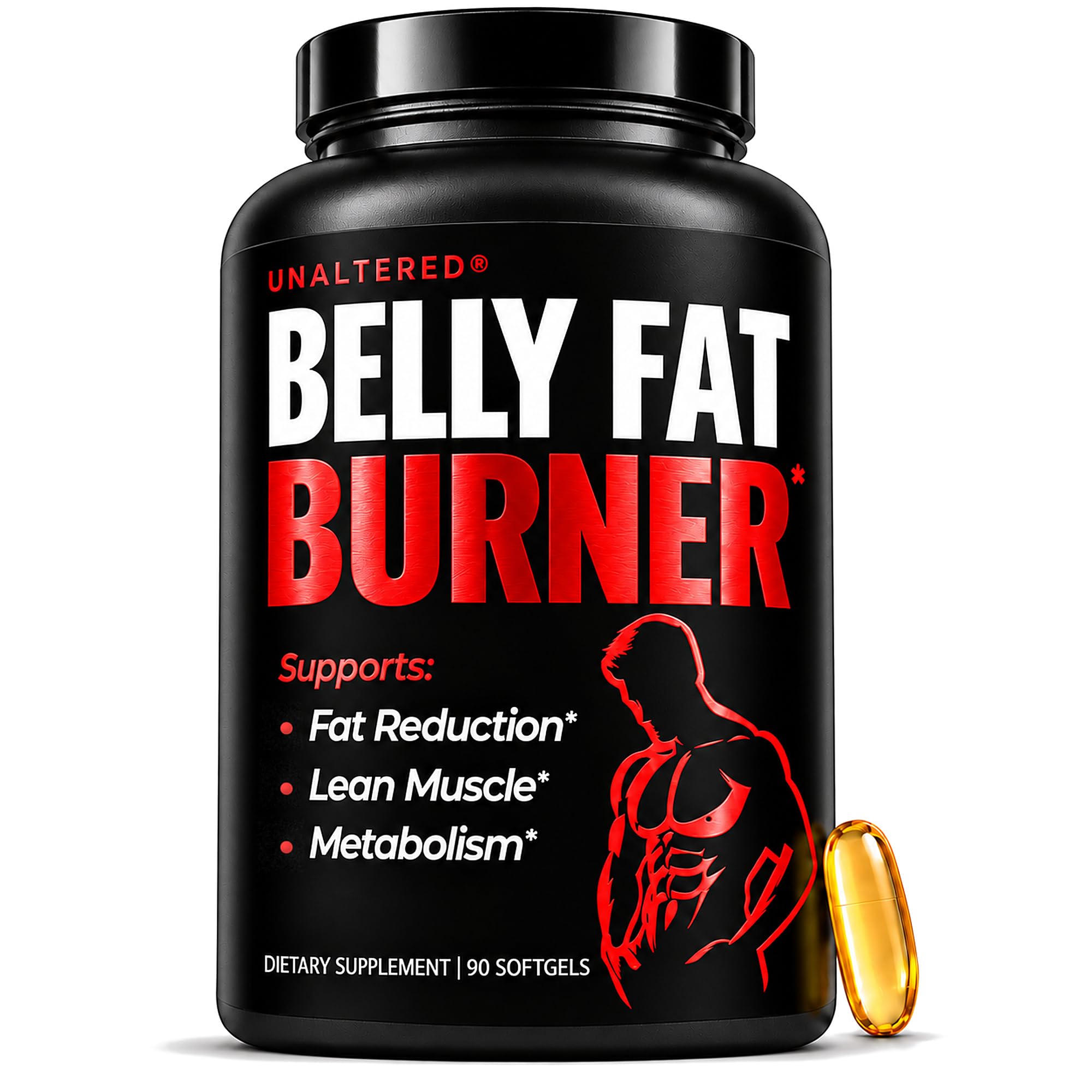 Belly Fat Burner for Men - Stimulant-Free CLA Weight Loss Pills - 90 Ct