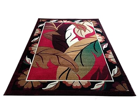 PARADISE CARPET CREATION for Living Room, Bedroom and Hall Size 6 x 8 Feet Modern Look Floral Carpet with Extra Thickness 1 inch High Pile Luxury Carpet