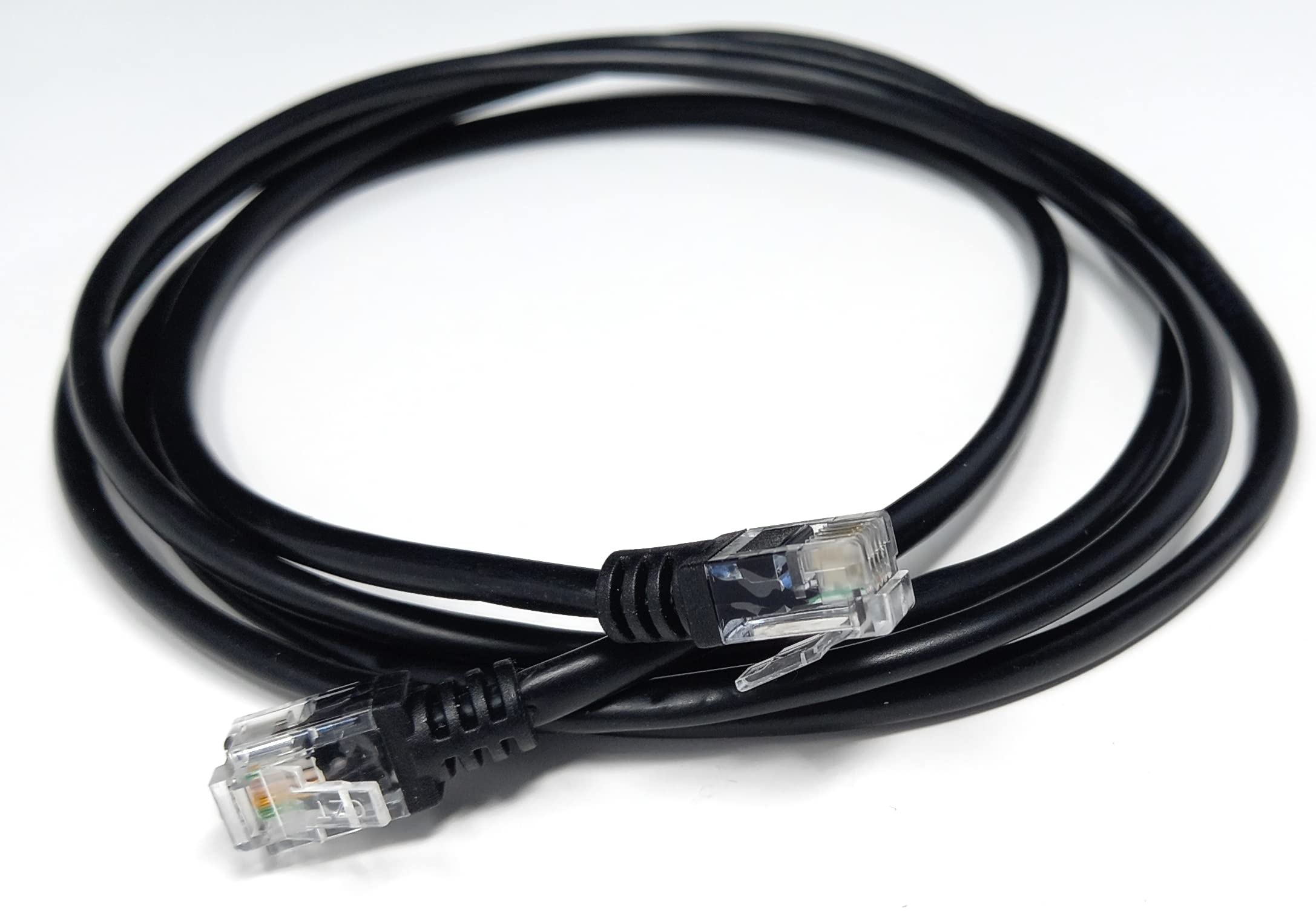 1.5m RJ11 to RJ11 ADSL 2 High Speed Broadband Modem Telephone Cable Transmits Data Up to 100 Mbits/sec, 26 AWG Supports Analogue or Digital (DSL/ISDN) Applications 5ft Black