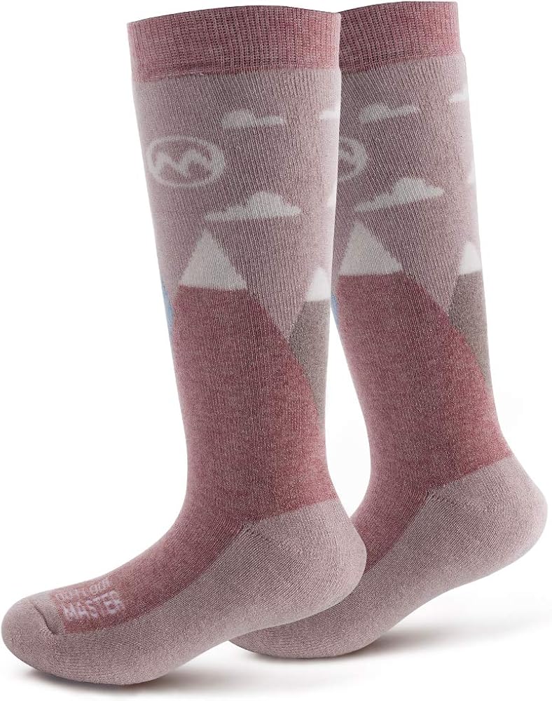 OutdoorMaster Kids Ski Socks - Merino Wool Blend, OTC Design w/Non-Slip Cuff : Sports & Outdoors