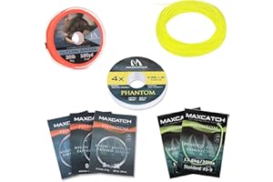M MAXIMUMCATCH Maxcatch Fly Fishing Line (Weight Forward, Floating) and Fly Line Combo with Backing Leader and Tippet (1F/2F/3F/4F/5F/6F/7F/8F/9F/10F)