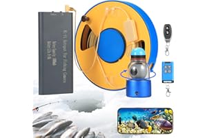 GUUNE Portable 360° Rotatable Underwater Fishing Camera with WiFi Adapter, Infrared Night Vision, 30m Cable & 8-10H Battery – IP68 Waterproof for Day/Night Fishing, Fish Finder