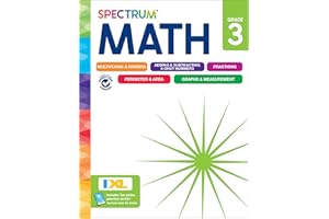 Spectrum 3rd Grade Math Workbook, Mathematics Activity Book for Kids Ages 8-9, Multiplication, Division, Fractions, Addition 