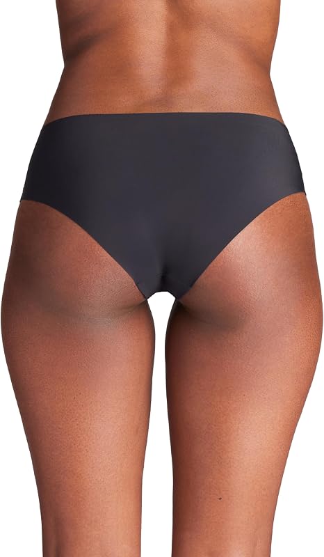 Confezione da 3 Perizoma da Donna Pure Stretch No Show, Nero Tinta Unita., X-Large