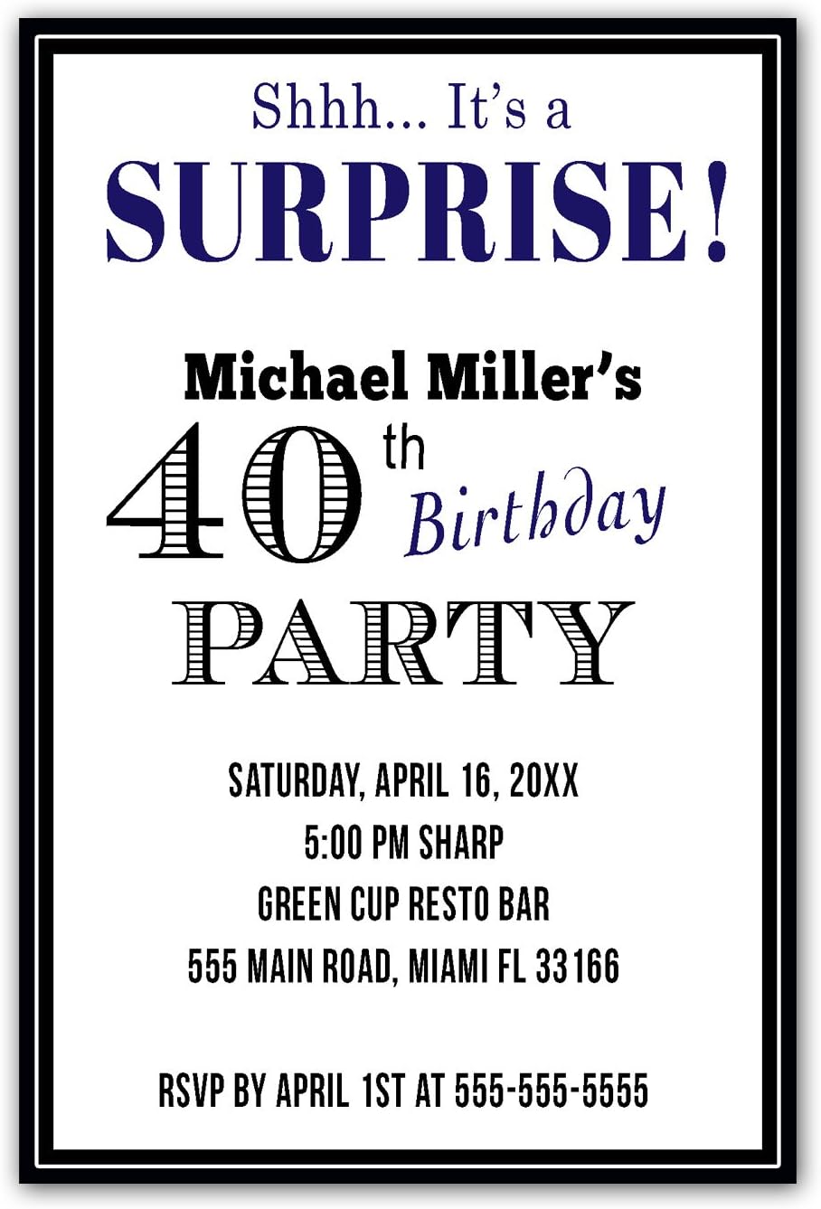 30 Cartes D Invitation Personnalise Adulte Fete D Anniversaire Surprise Bleu Noir N Importe Quel Age Amazon Fr Jeux Et Jouets 30 Cartes D Invitation Personnalise Adulte Fete D Anniversaire Surprise Bleu Noir N Importe Quel Age Amazon Fr Jeux Et Jouets