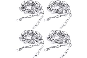 hannger Stainless Steel Chain, 1/8 in × 3.28 Ft Small Strong Chain Link Chain, Light Duty Chainlink Utility Metal Decorative Chain Camping Pet Dog Chain Hanging Chain for Bird Feeder Planters Signs