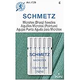 SCHMETZ Microtex Sharp Sewing Machine Needles - Quilting & Topstitching Supplies, Size 70/10, 5-Needle Card, Pack of 1