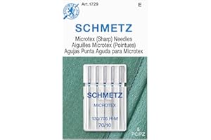 SCHMETZ Microtex Sharp Sewing Machine Needles - Quilting & Topstitching Supplies, Size 70/10, 5-Needle Card, Pack of 1