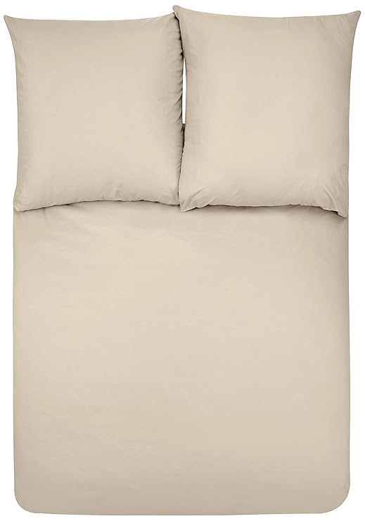 AmazonBasics - Bettwäsche-Set, Mikrofaser, 200 x 200 cm - Beige