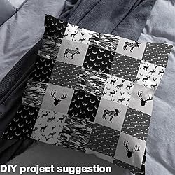 Deer Material Fabric by The Yard, Antlers & Camo