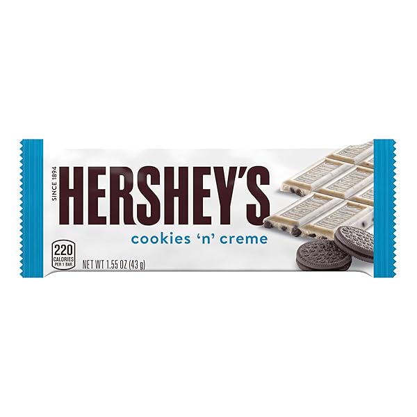 HERSHEY’S COOKIES ‘N’ CREME CANDY BARS, 1.55 OZ (36 COUNT)