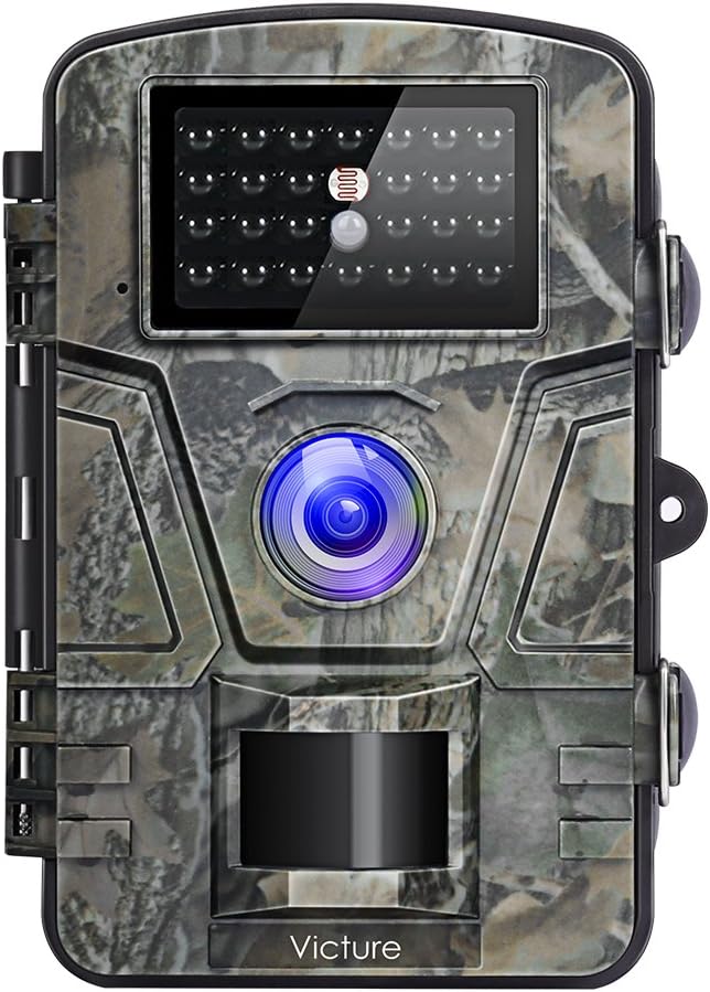 Victure IP66 Wildlife Trail Camera 16MP 1080P HD Infrared Cam with Night Vision and 2.4'' LCD Display for Outdoor and Home Security Surveillance